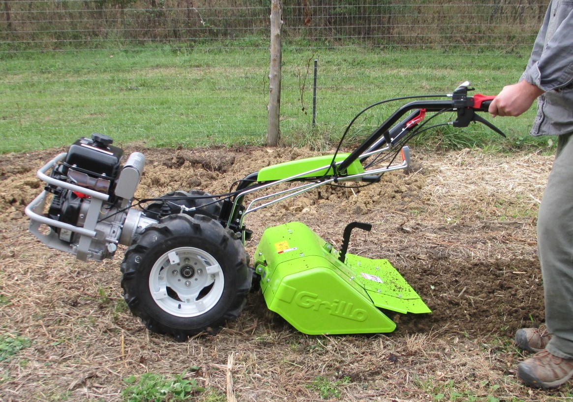 Image of Walk-behind garden tractor tiller